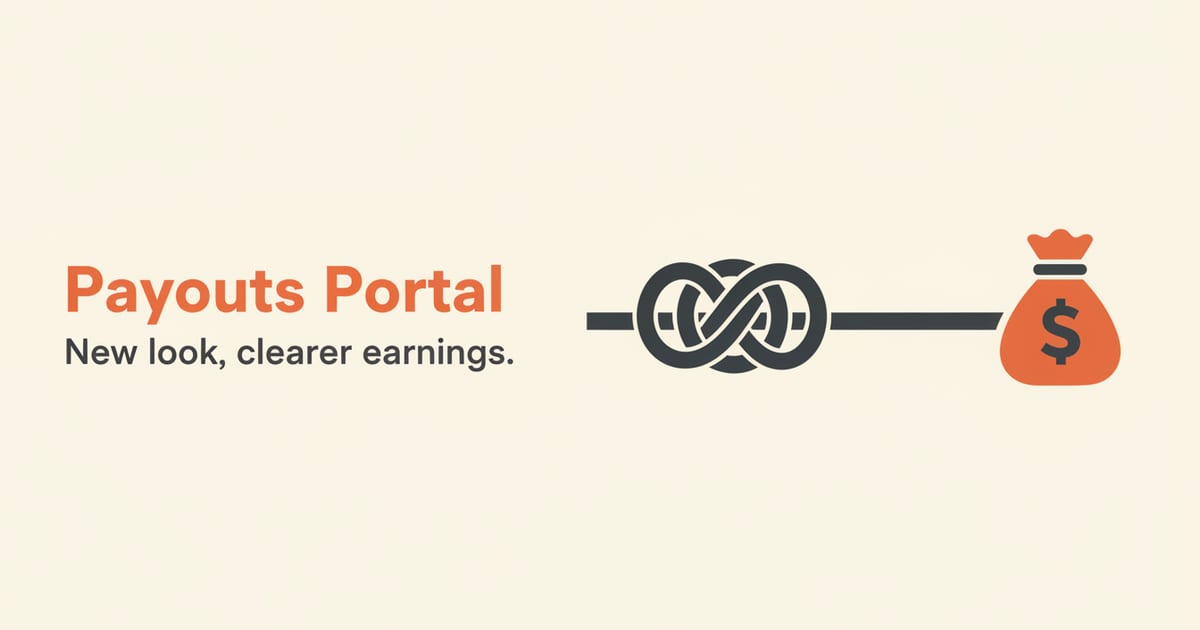Flat orange and charcoal illustration on a warm cream background, showing news & updates icons either side of a short headline